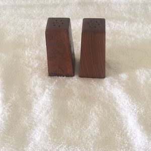 Classic Mid Century Walnut Salt and Pepper Shakers